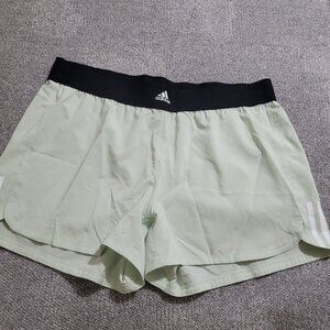 Adidas Women’s 3S‎ Pacer TRAINING Shorts Sz XL Light Green Aeroready NEW